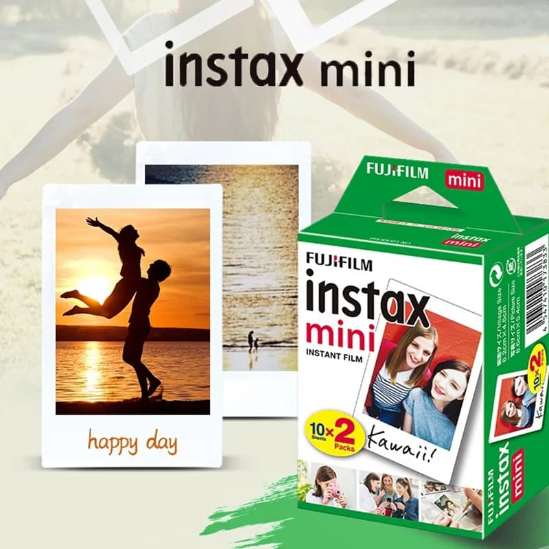 Fujifilm Instax Mini Film White Edge 10 20 40 60 80 100 Sheets For FUJI Instant Photo Camera Mini 12/11 Mini 9 8 7s 70 EVO Link - 2
