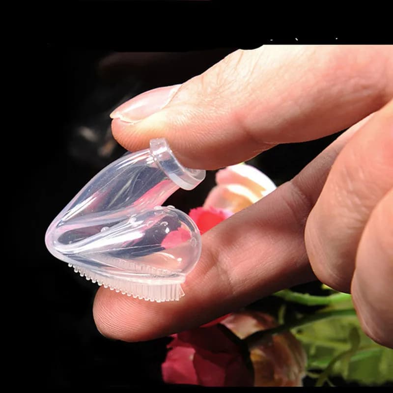 5pcs Soft Finger Pet Toothbrush Teddy Dog Brush Off Bad Breath Tartar Teeth Care Dogs Cat Tooth Brush - 6