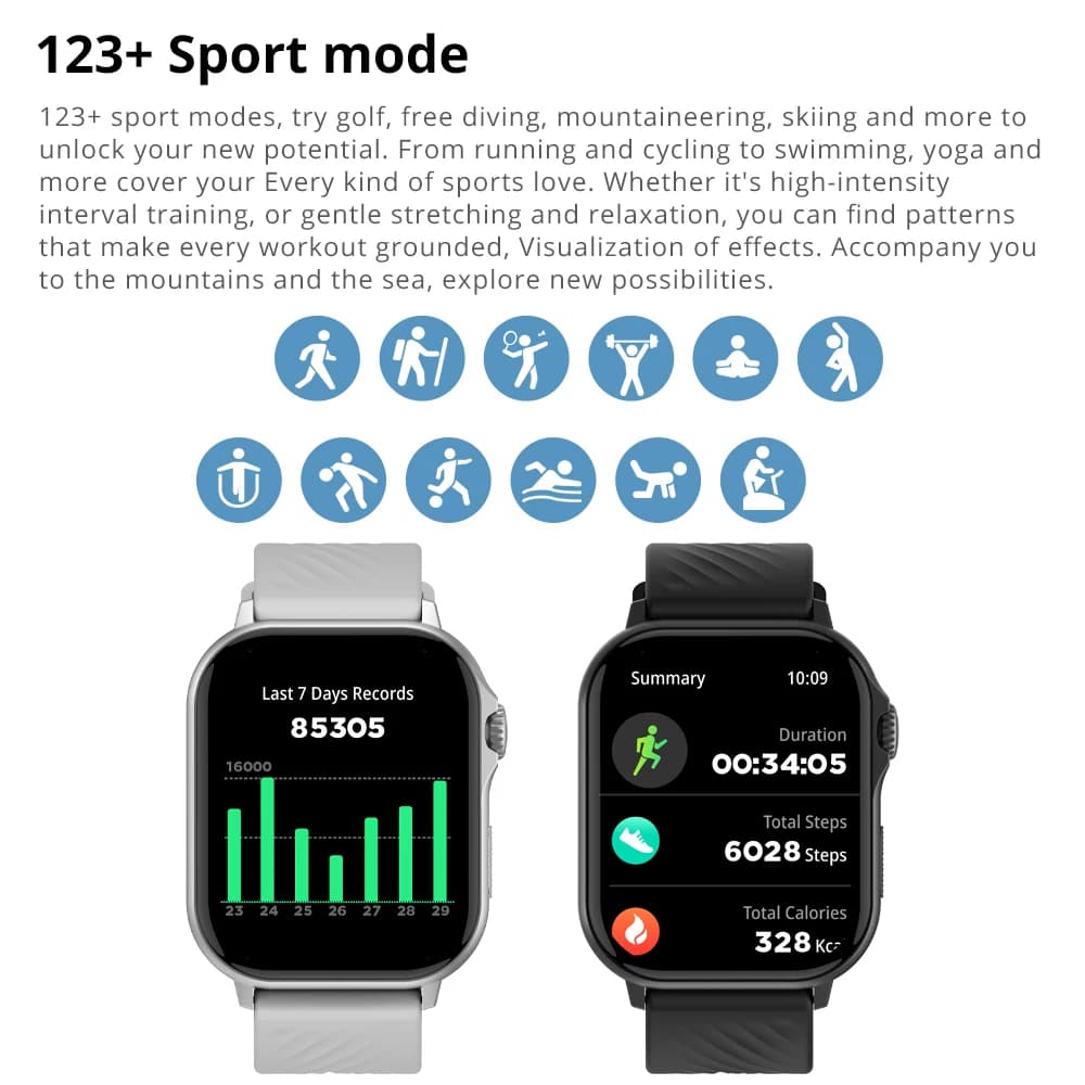 2025 COLMI P82 GPS Smart Watch 2.13" AMOLED HD Display Built-in GPS Men Women Smartwatch Bluetooth Calling For Xiaomi Phone - 4