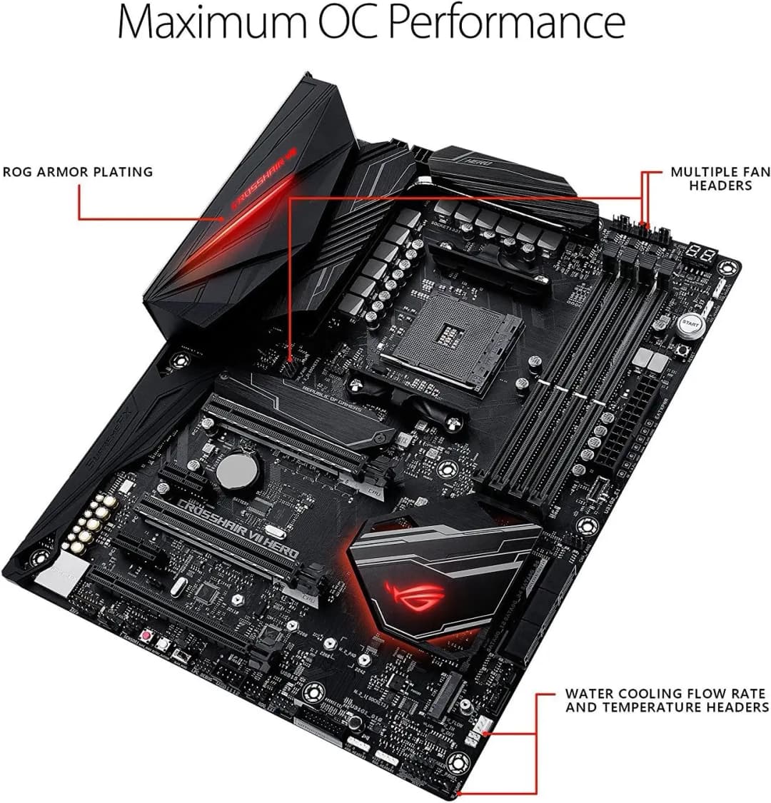 AMD X470 AM4 Motherboard ASUS ROG CROSSHAIR VII HERO Placa Mãe CPU For Ryzen 7 5800X3D 9 5950X 7 5700X 5 5600X 5 5600 DDR4 ATX - 4
