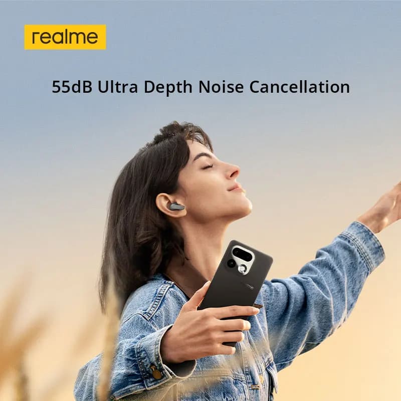 Global Version realme Buds Air 8 55dB Ultra Depth Noise Cancellation True Wireless Earphone Bluetooth 5.4 Earbuds LHDC 5.0 IP55 - 4