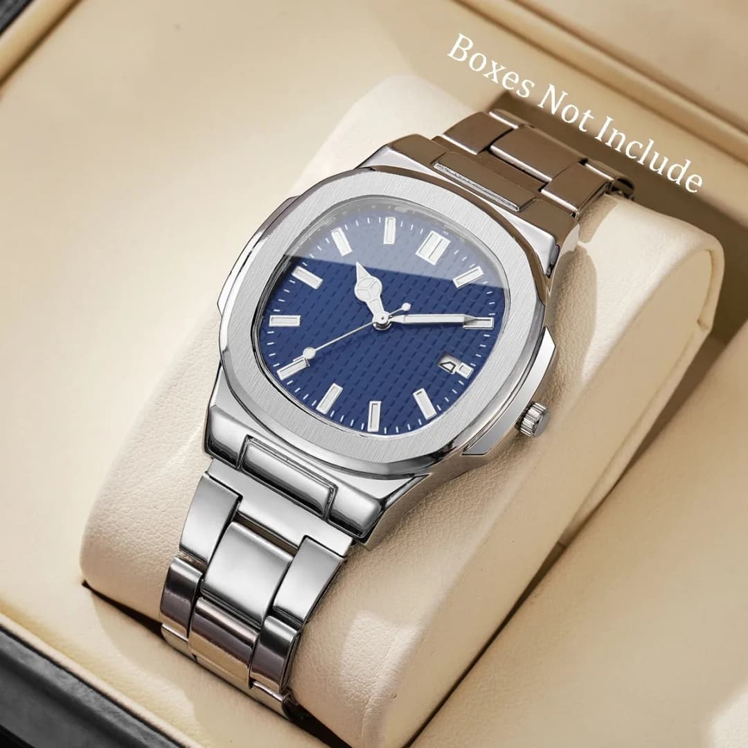 Fashion Square Men Calendar Quartz Watch Luxury Business Watches Mens Clock Reloj Hombre（Without Box）