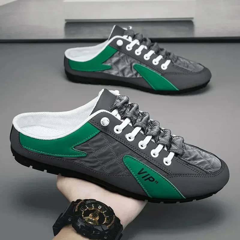 Summer Slippers for Men Trendy Men's Flat Bottom Casual Shoes Soft Sole Support Shoes Men's Sneakers - 3