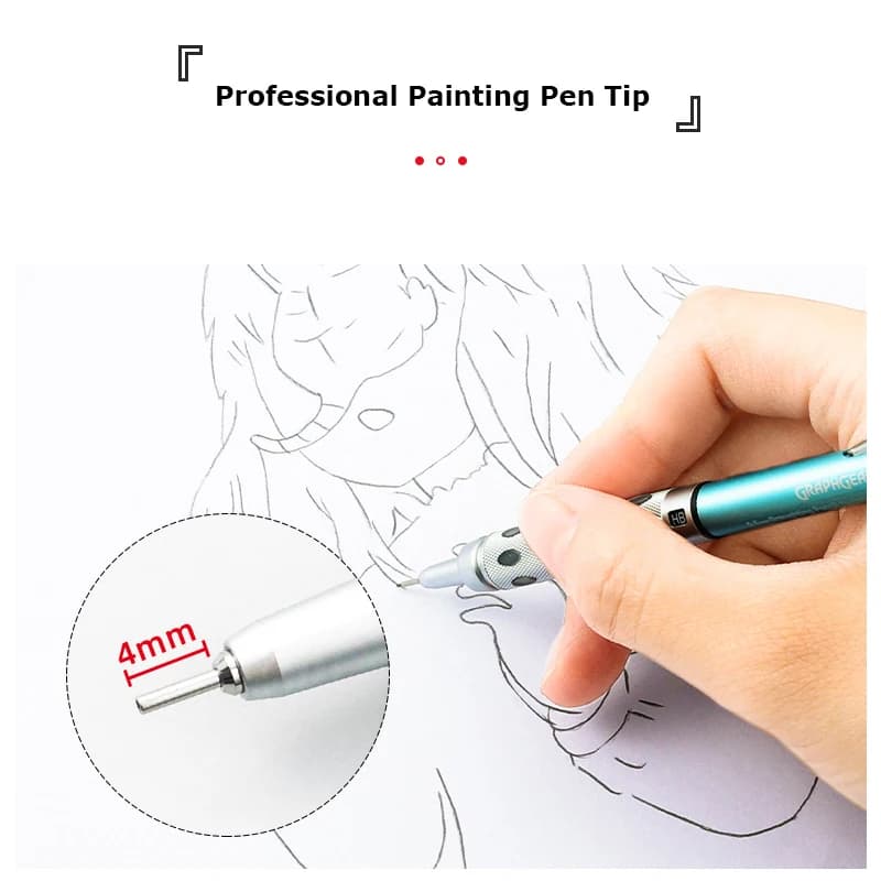 Japan Pentel Graphgear 1000 Metal Mechanical Pencil 0.3/0.5/0.7/0.9MM Low Center of Gravity Drawing Activity Pens Art Stationery - 6