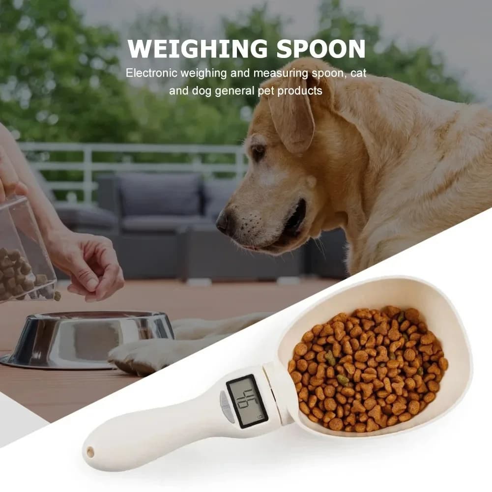 Pet Food Measuring Scoop Electronic Dog Cat Food Measuring Cup Digital Spoon Scale Kitchen Food Scale with LED Display - 4