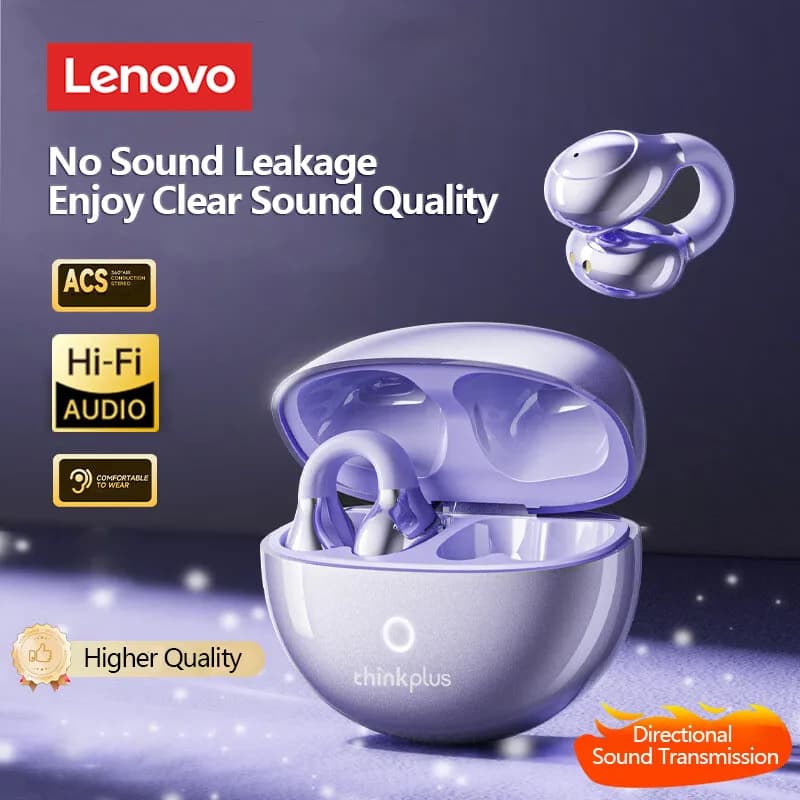 Lenovo LP25 Wireless Bluetooth 5.4 Earburds Sports Noise Cancelling OWS Headphones Ear Clip HiFi Sound Quality Headset with Mic - 2