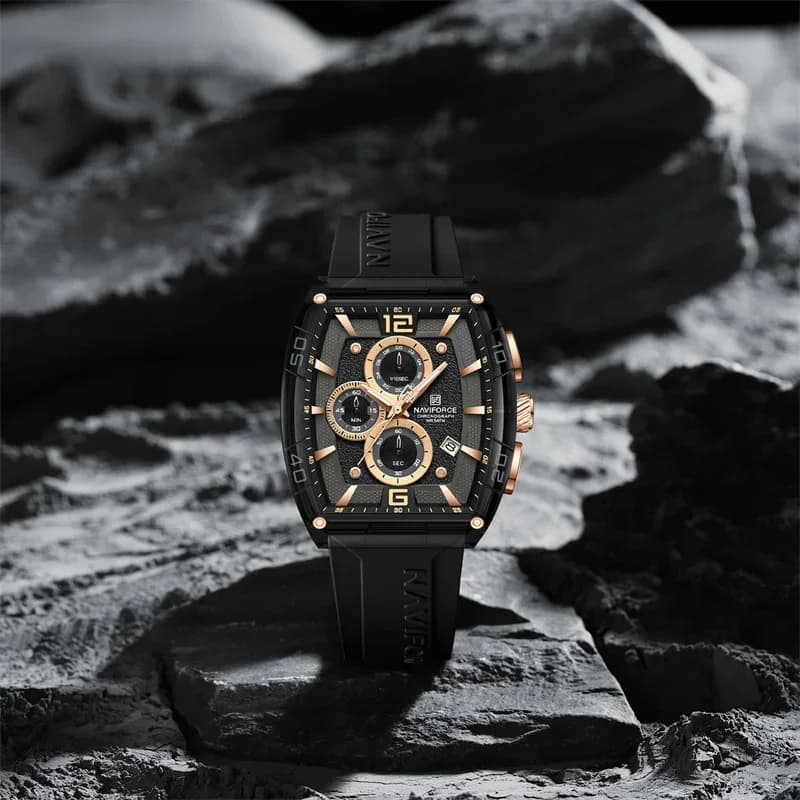 NAVIFORCE Brand High Quality Military Sports Men Watches Quartz 50m Waterproof Silicone Strap Date Original Watches for Men 2025 - 2