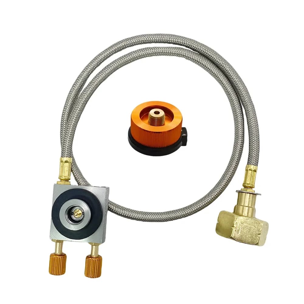 محول أوروبي لملء اسطوانات الغاز مع صمام تخفيف الضغط لمواقد التخييم - 6