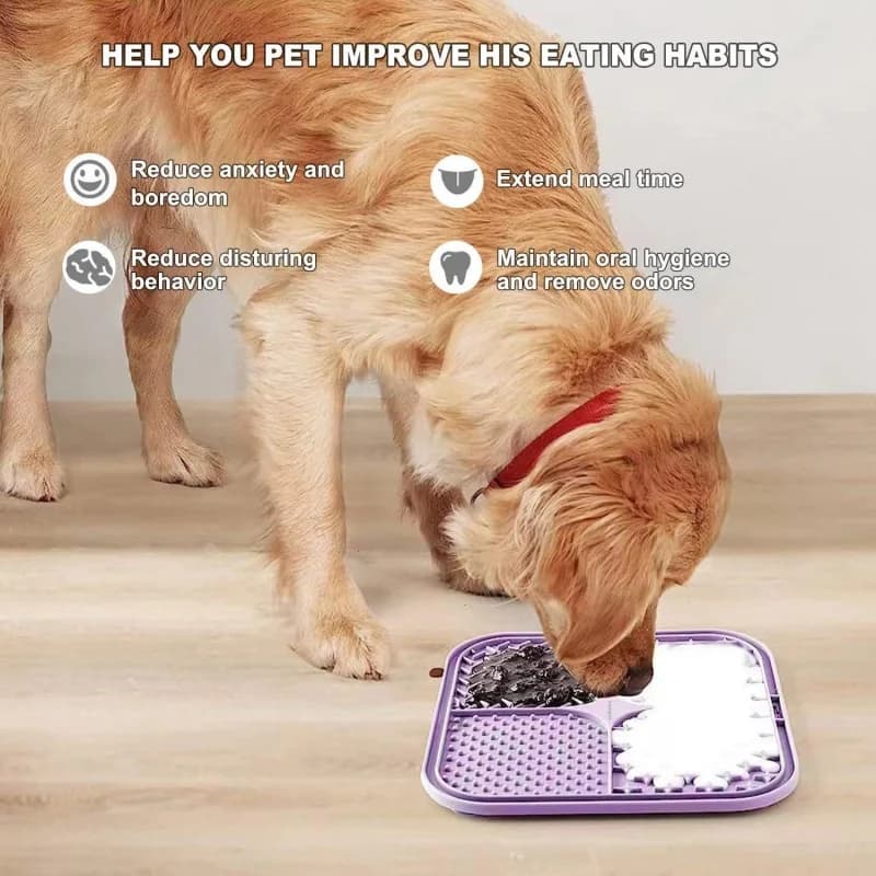 Pet Dog Cat Licking Pad Licking Pad Anti Choking Slow Food Utensils Slow Food Bowl Licking Plate Pet Cat Yogurt Meal Mat - 4