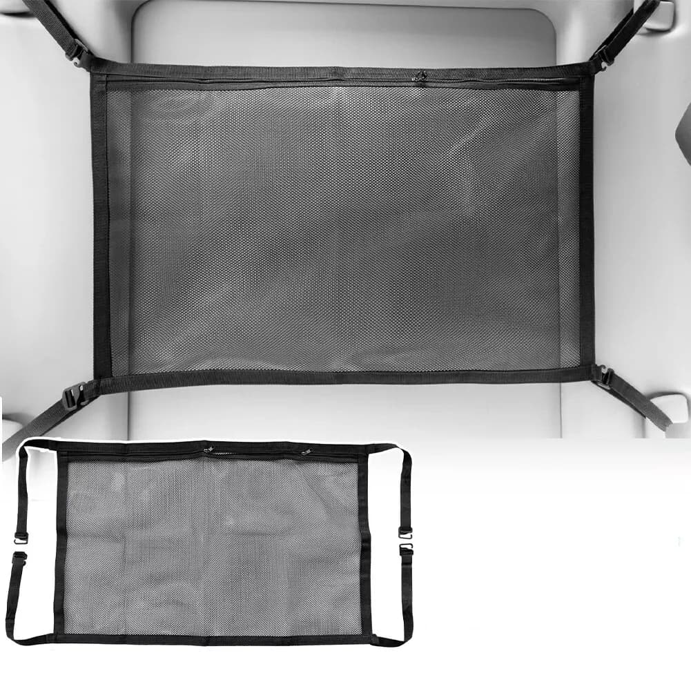 شبكة تخزين عالمية لسقف السيارة، 70x50 سم، حقيبة تخزين معلقة من البوليستر لتنظيم أمتعة السفر - 5