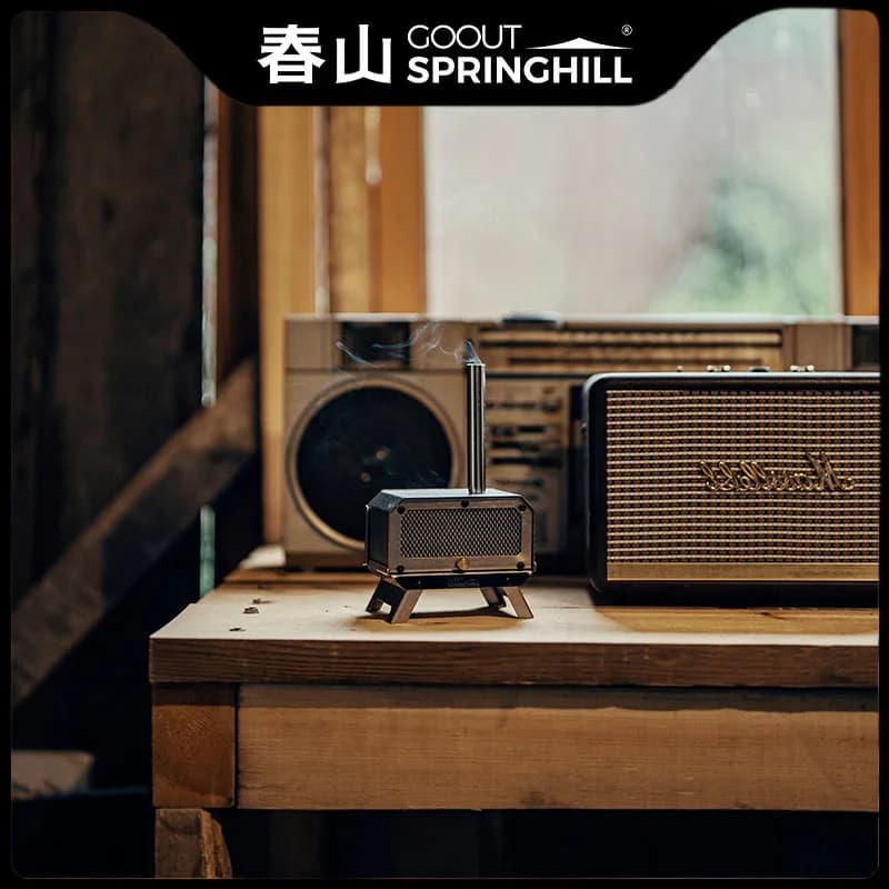 محرقة بخور محمولة قابلة للطي من Goout Springhill موقد خشبي صغير للتخييم في الهواء الطلق موقد مكتبي منزلي لمكافحة البعوض - 4