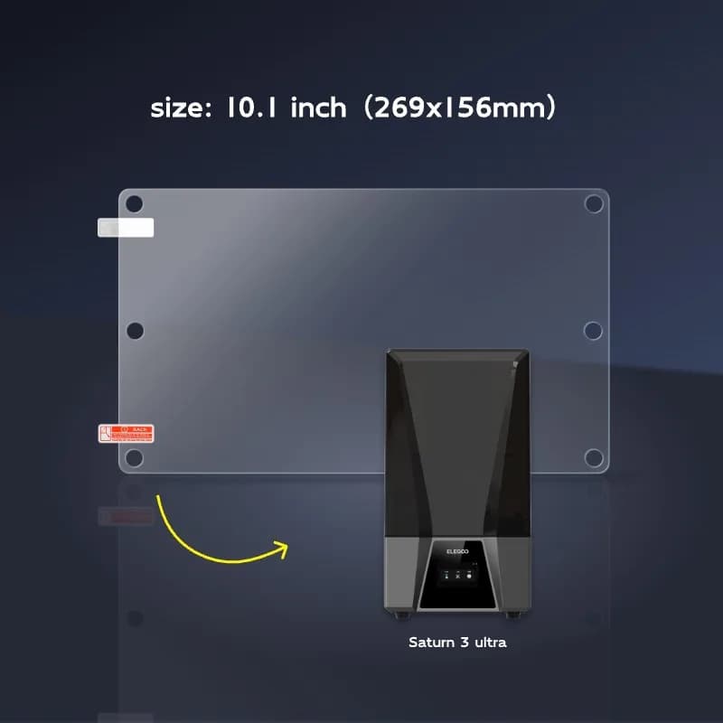 Elegoo Saturn 3 Ultra/4/4 Ultra Protective Film 3D Printer for 12K 3Pcs 10.1 Inch 269x156mm LCD Protector Parts Accessories - 4