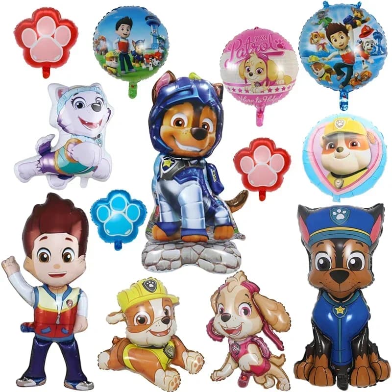 PAW Patrol Balloon Cartoon Ryder Chase Marshall Skye Rocky Ruby Zuma Everest Character DIY Party Decoration Children's Toy Ball