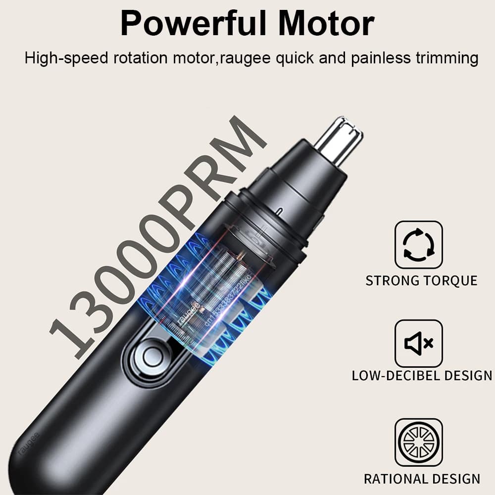 Nose Hair Trimmer Mini Portable Electric Nose Hair Clipper Rechargeable Automatic Shaving Nose Eyebrow Ear Painless Hair Remover - 3