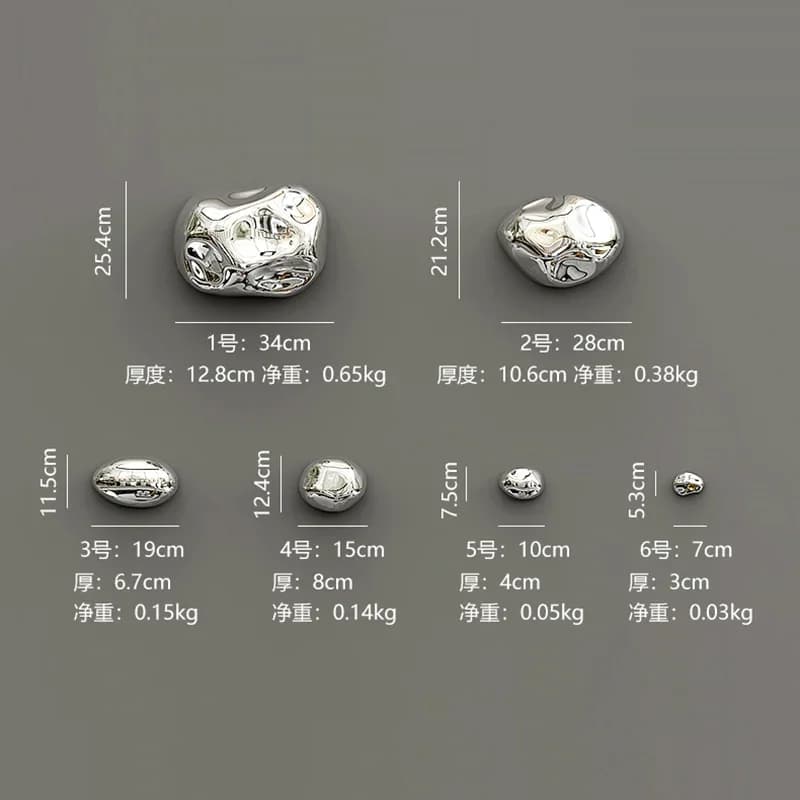 Creative Galvanized Silver Green Stone Wall Decoration Abstract Shaped Stone Wall Decoration Room Layout Bedroom Art Accessories - 6