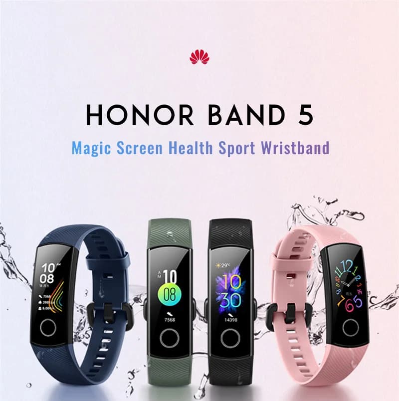 Original Honor Band 5 Smart Wristband Blood Oxygen 0.95' Touch Screen Detect Swim Posture Heart Rate Sleep SnapBracelet - 2