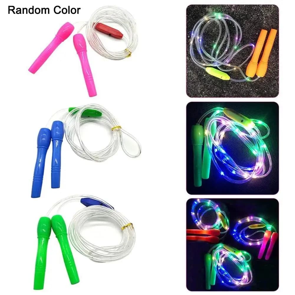 1pcs LED Luminous Jump Ropes Skipping Rope Sport Speed Ropes For Kids Night Exercise Fitness Training Light Up Led Skipping Rope - 4