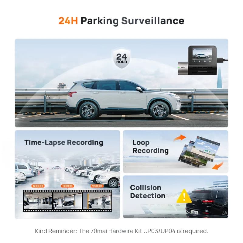 70mai Dash Cam A510 STARVIS2 IMX675 Global 140FOV 1944P HDR ADAS GPS Car Camera A510 DVR Support Rear Cam 24H Parking Monitor - 5
