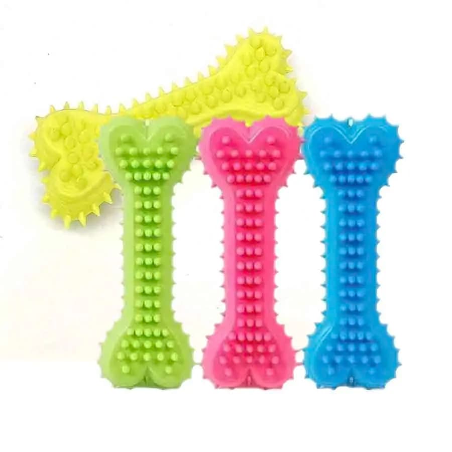 1/3 قطعة الحيوانات الأليفة شكل العظام الأسنان مضغ لعبة لينة المطاط لدغة المقاومة طحن مضغ لعب للكلاب الصغيرة تدريب مستلزمات الحيوانات الأليفة - 6
