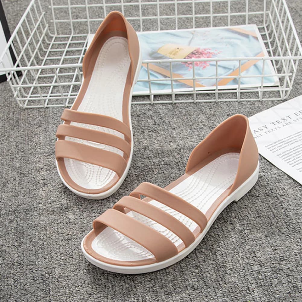 Women's Flat Beach Sandals Slip On Summer,Summer vacation women's casual flat slides Perfect Beach & Pool Footwear Summer Travel