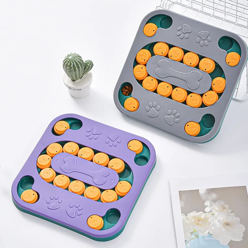 ألعاب ألغاز للكلاب مغذية بطيئة تفاعلية زيادة معدل ذكاء الجراء موزع طعام وعاء أكل بطيء غير قابل للانزلاق لعبة تدريب للقطط والكلاب الأليفة - 2