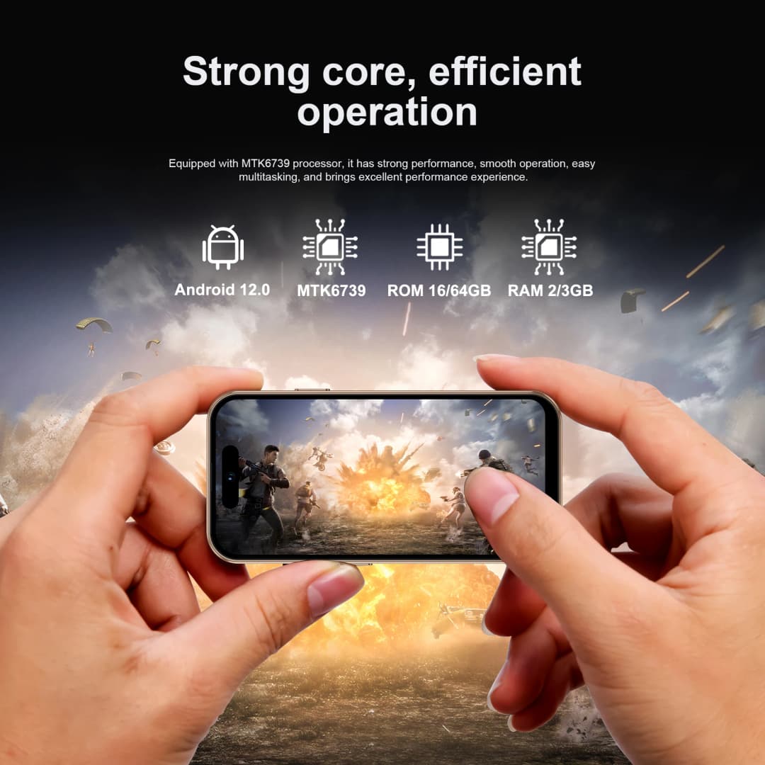SERVO S16 MINI 4G LTE Pocket Smartphone 4.0 inch Screen Android12.0 OS 2/3GB+16/64GB Google Store WiFi Face ID Mini Smart Phones - 4