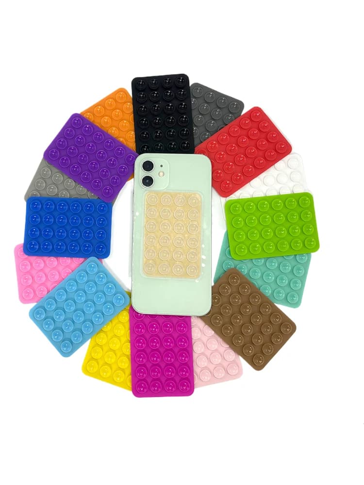Silicone World Square Silicone Mobile Phone Fixing Suction Cup Car Mounted Bracket Phone Case Universal Anti Slip Suction Cup - 2
