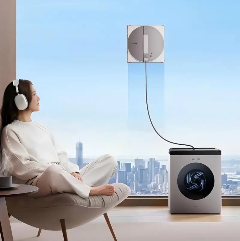 ECOVACS Water Jet Window Cleaning Robot W3 Automatic Cleaning Cloth Base Station - Window Cleaning Magic Tool - 3