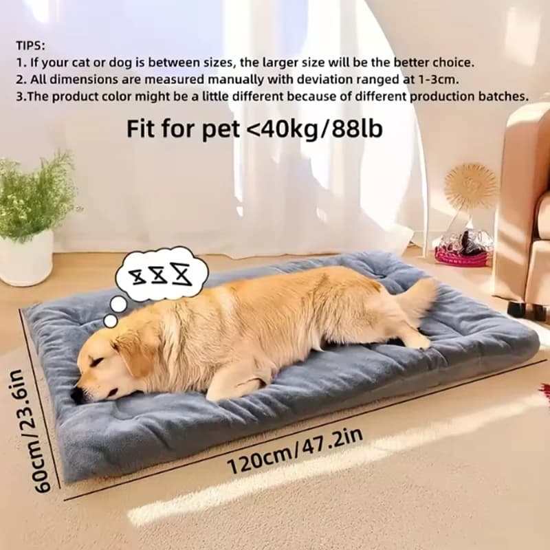 Dog Pet Beds 120*60cm Extra Large Plush Dog Bed Sofa Thickened Super Soft Polyester Pet Mat Dog Crate Mat Bed For Large Dog Bed - 5