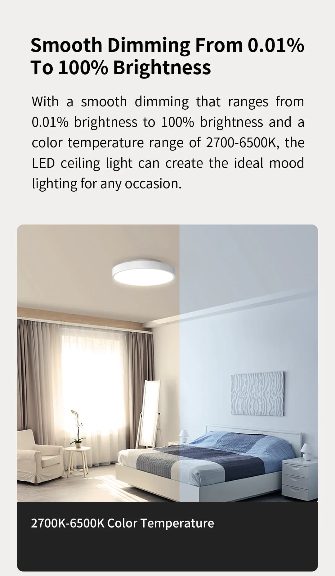 Yeelight Smart LED Ceiling Light PRO C320 Global Edition Wifi connection 2700-6500K voice control suitable for Homekit and other - 3