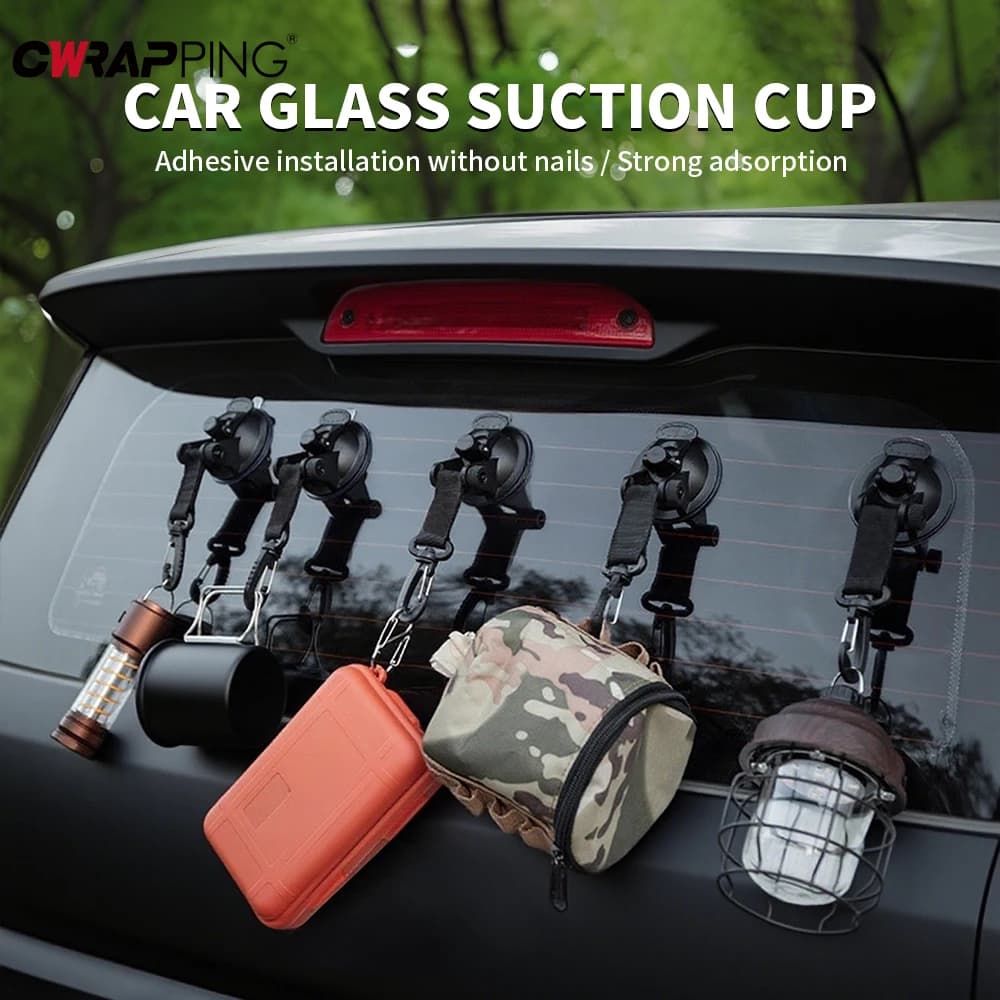 Car Tent Suction Cup Buckle Side Awning Anchors Outdoor Camping Tent Suckers Anchor Securing Hook for RV Van Camping Accessory - 2