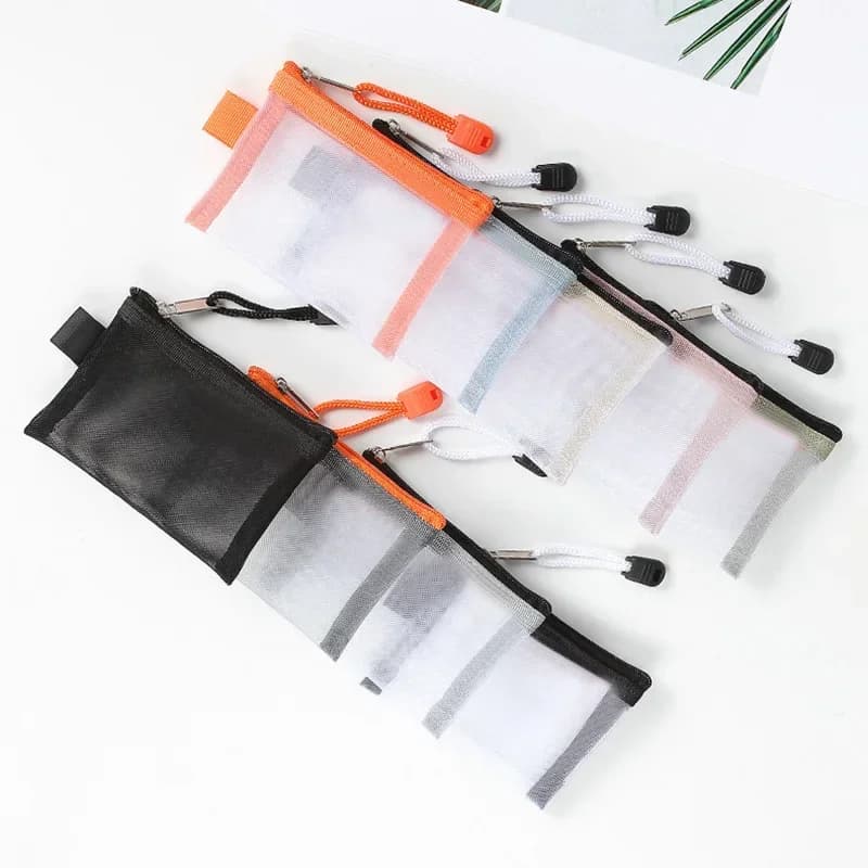 Small Nylon Mesh Coin Purse Key Lipstick Coin Bag ID Business Credit Card Holder Storage Bags Money Earphone Data Line Small Bag - 6