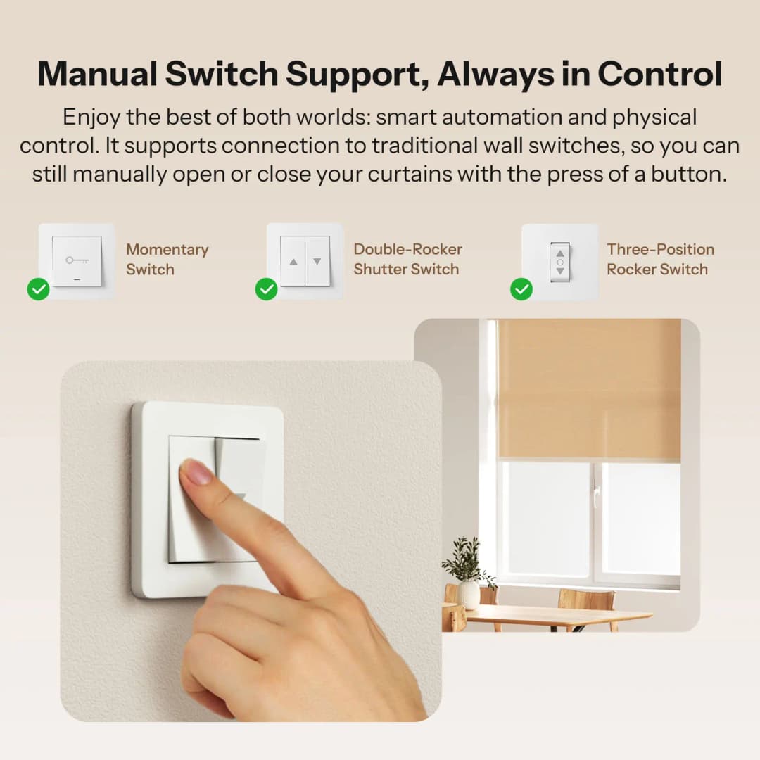 SONOFF MINI-ZBRBS Zigbee Smart Roller Shutter Switch Zigbee Local Scene Signal Booster Transform Curtains eWeLink Via ZigBee Hub - 6