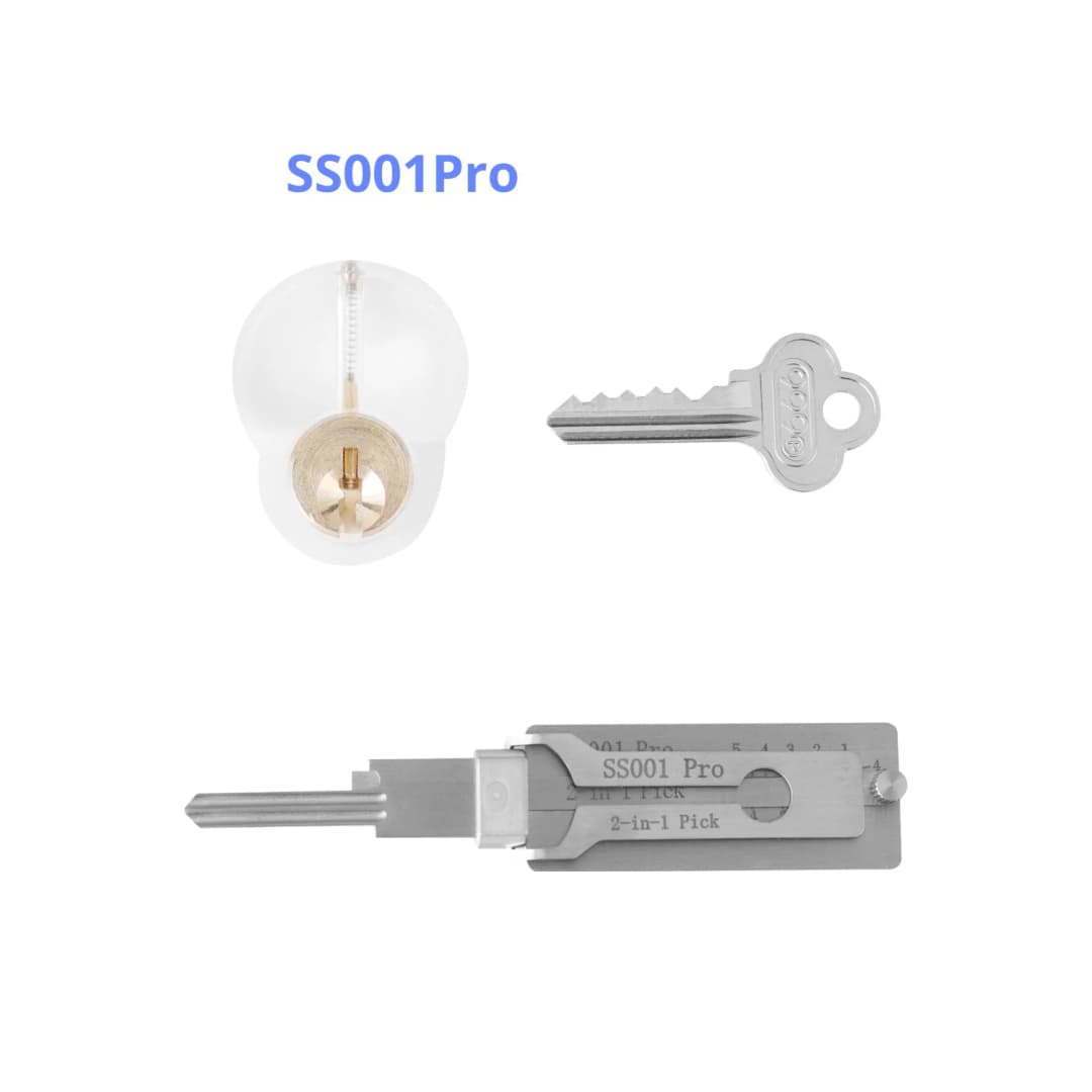 أدوات Lishi SS001 SS002، أدوات قفل 2 في 1، فك شفرة المفتاح الرئيسي، فك شفرة Micha، خطافات، خطوط Topolines لفتح الأقفال - 2