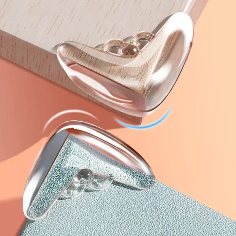 واقي زوايا الأثاث من السيليكون لسلامة الأطفال، مضاد للتصادم، مع حشوات للزوايا