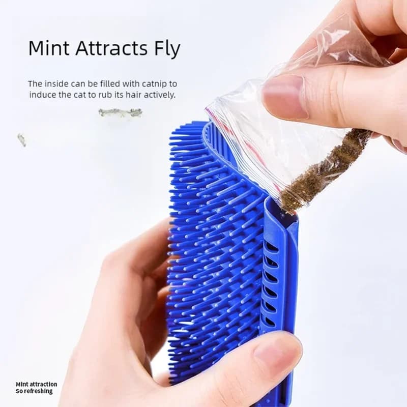 Cat Massage Comb Pet Hair Removal Brush Wall Corner Interactive Cat Toy Hair Shedding Cleaning And Itching Relief Scratcher - 2
