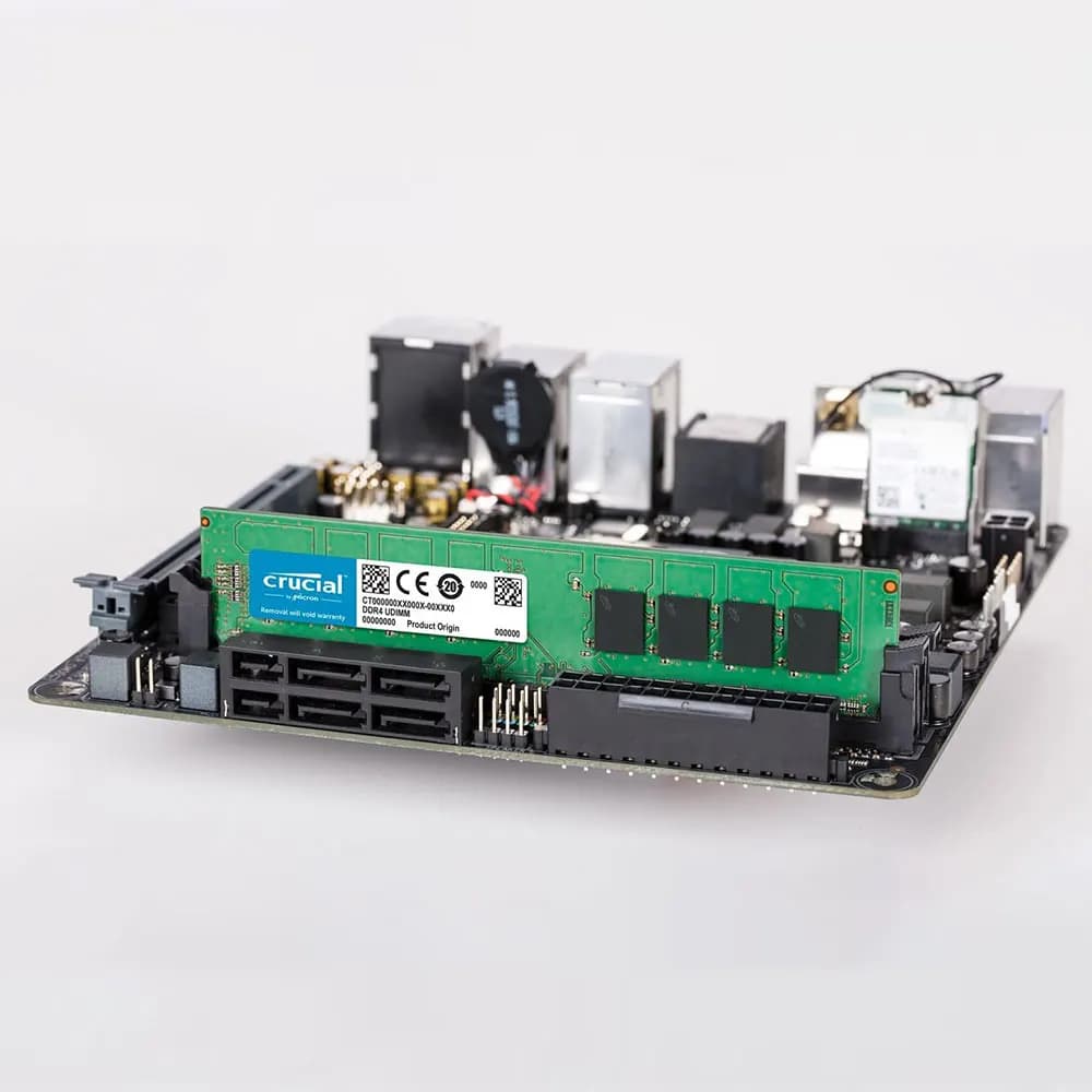 ذاكرة رام Crucial DIMM بسعة 4 جيجابايت و8 جيجابايت و16 جيجابايت و32 جيجابايت، ذاكرة سطح مكتب DDR4 بتردد 2666 و2133 و2400 و3200 ميجاهرتز، PC4-25600 و21300 و19200 و1700، 288 دبوس، 1.2 فولت - 6