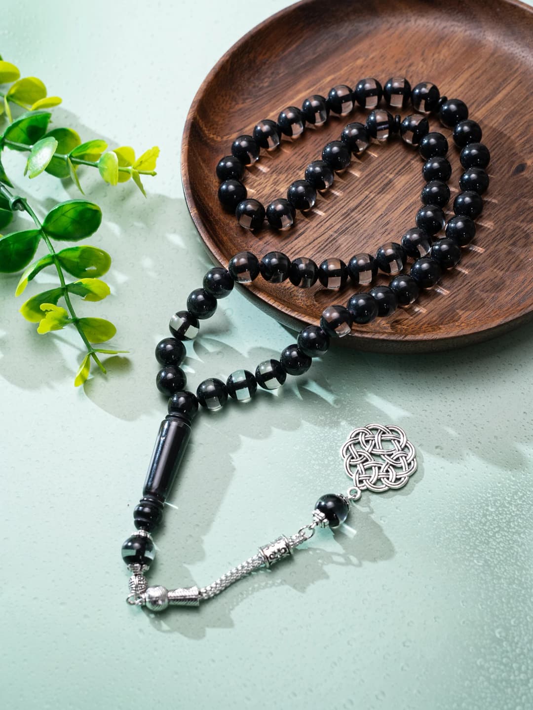 1pc 51 transparent vertical eye beads bracelet with Islamic pattern pendant, eye amulet, suitable for daily prayer Tasbīḥ - 3