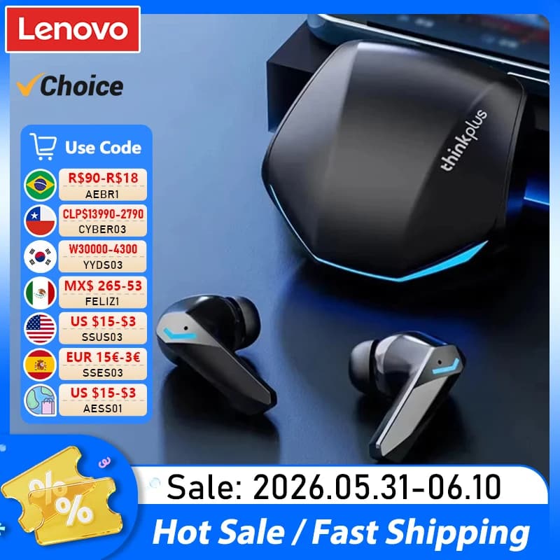 Lenovo GM2 Pro Gaming Earphones Bluetooth 5.3 Sport Headset Dual Mode HD Call Noise Reduction Earbuds with Mic Music Earphones