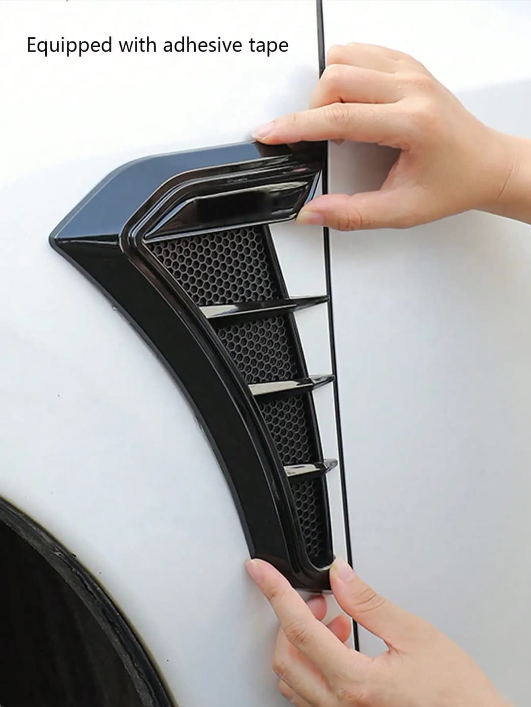 ملصقات زخرفية لجناح السيارة، ملصقات عالمية لجناح جانبي، شعار جانبي معدّل لمنفذ الهواء - 2