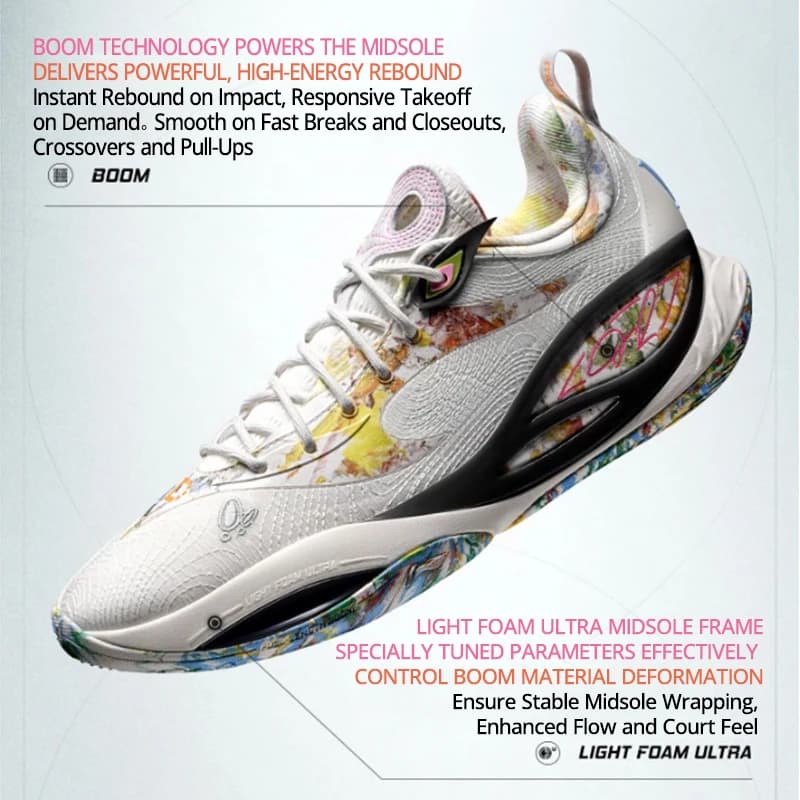 Li-Ning Men's Wade DLO 2 On Court Basketball Shoes BOOM Cushion Stable Support Lightweight LiNing Durable Sports Shoes ABPW013 - 4