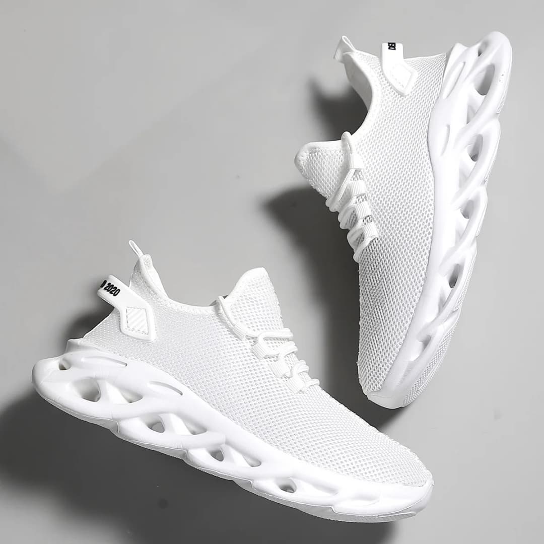 أحذية رياضية كاجوال للرجال أحذية رياضية خفيفة الوزن قابلة للتنفس في الهواء الطلق شبكية سوداء للجري أحذية رياضية للركض والتنس والمشي - 4