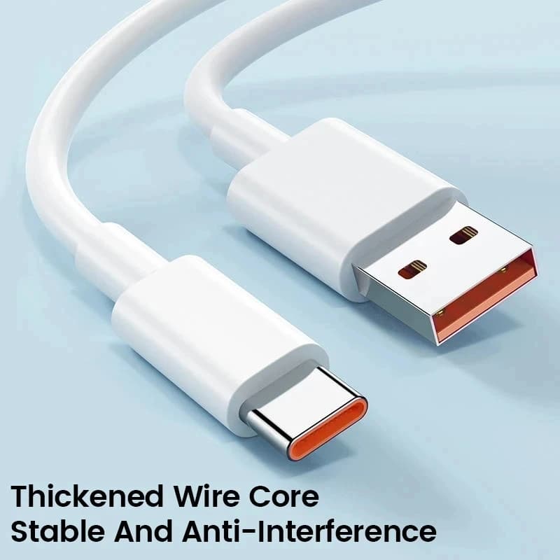 Fast Charger Cable  Quick  Charging for Xiaomi  100-240V, USB Charger Cable Sleek Charging Design, Durable Charging Port - 6