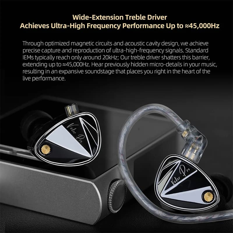سماعات أذن KZ Vader Pro بثلاثة مشغلات ديناميكية، سماعات HIFI مع إلغاء الضوضاء، متوافقة مع KZ ZAX وZSX وPR3 وPR1PRO وPR2 - 4