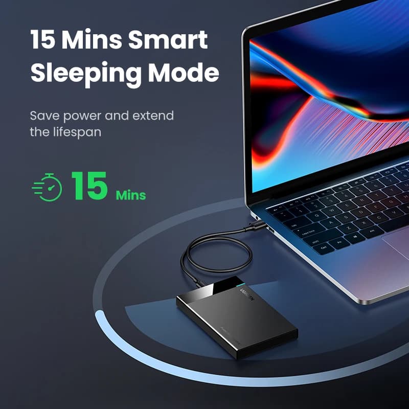 علبة UGREEN HDD مقاس 2.5 بوصة SATA إلى USB 3.0 علبة محرك أقراص صلبة لأقراص SSD صندوق USB C 3.1 الجيل الثاني علبة محرك أقراص صلبة خارجي - 2