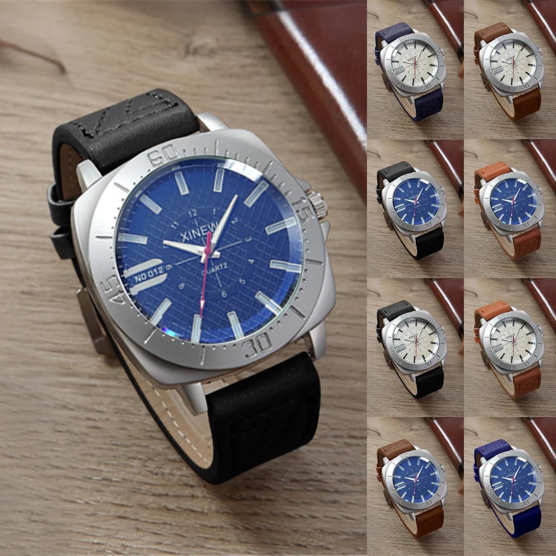 ساعة يد كوارتز عصرية غير رسمية، للرجال والنساء، حزام جلدي بسيط، مينا دائري، إكسسوارات أنيقة، موديل 2025 جديد - 2