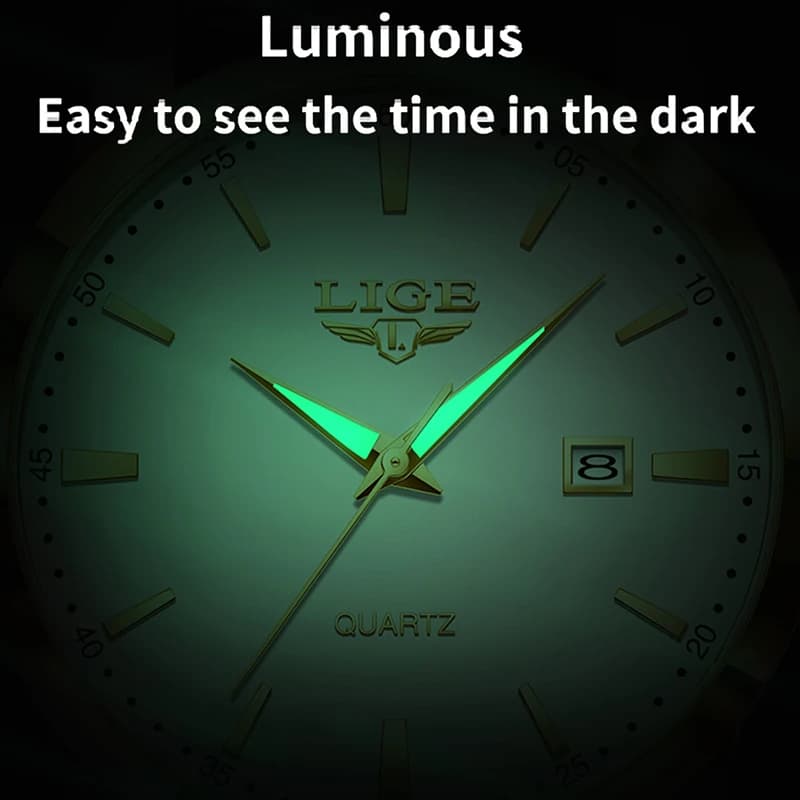 ساعة ليجي موضة جلد بني للرجال عسكرية رياضية كوارتز للرجال ساعات يد كاجوال ضد الماء كرونوغراف ريلوجيوس ماسكولينو - 3