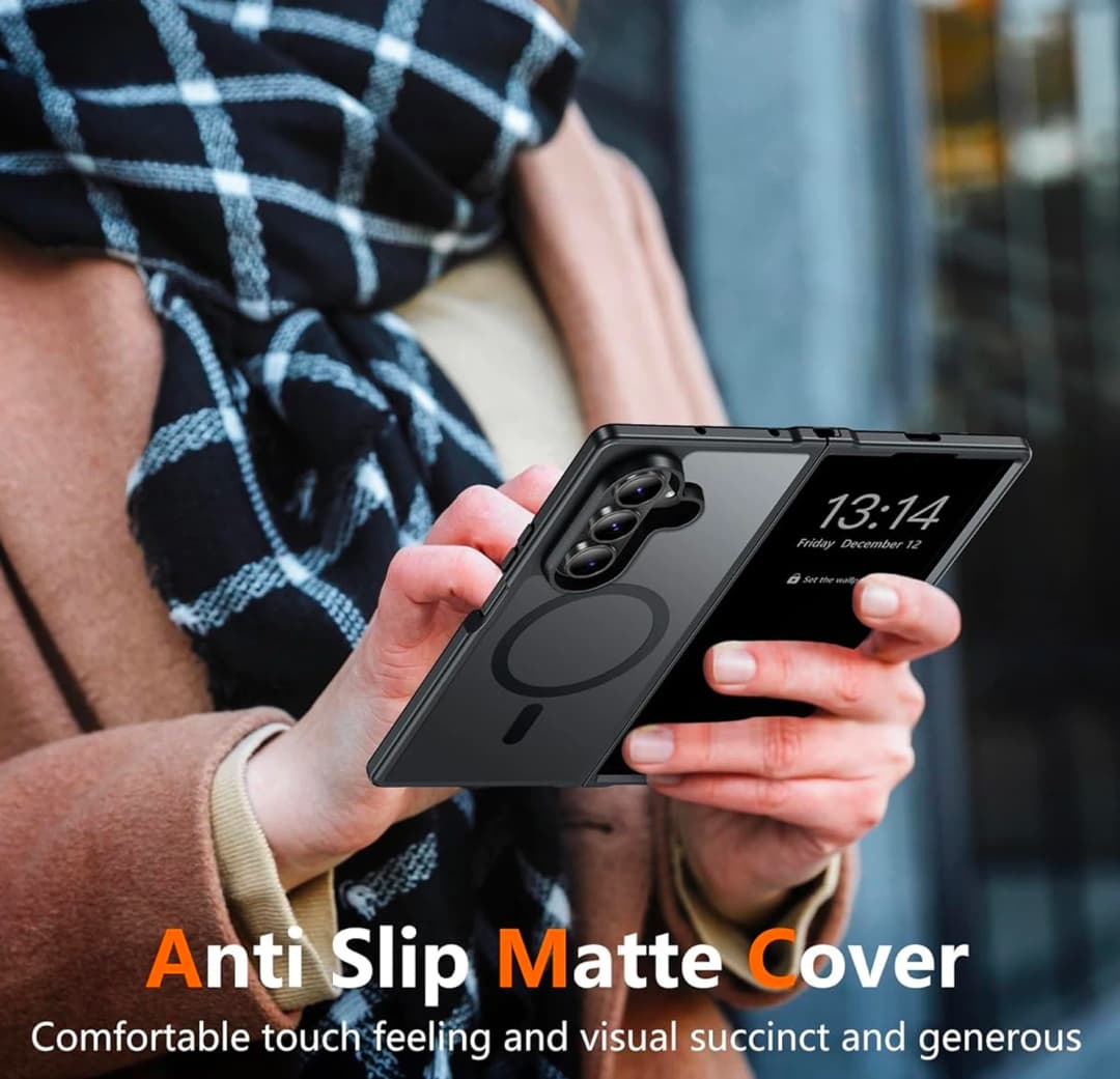 يويوكسيو - حافظة مغناطيسية شفافة رفيعة مع شحن لاسلكي لهاتف سامسونج جالاكسي Z Fold 7 - 2