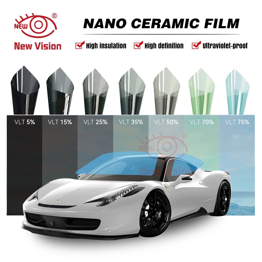 50cmX300cm IR100% Nano Ceramic Film Super Quality High Heat Resistant Car glass Solar Tint Window Films Protective - 5