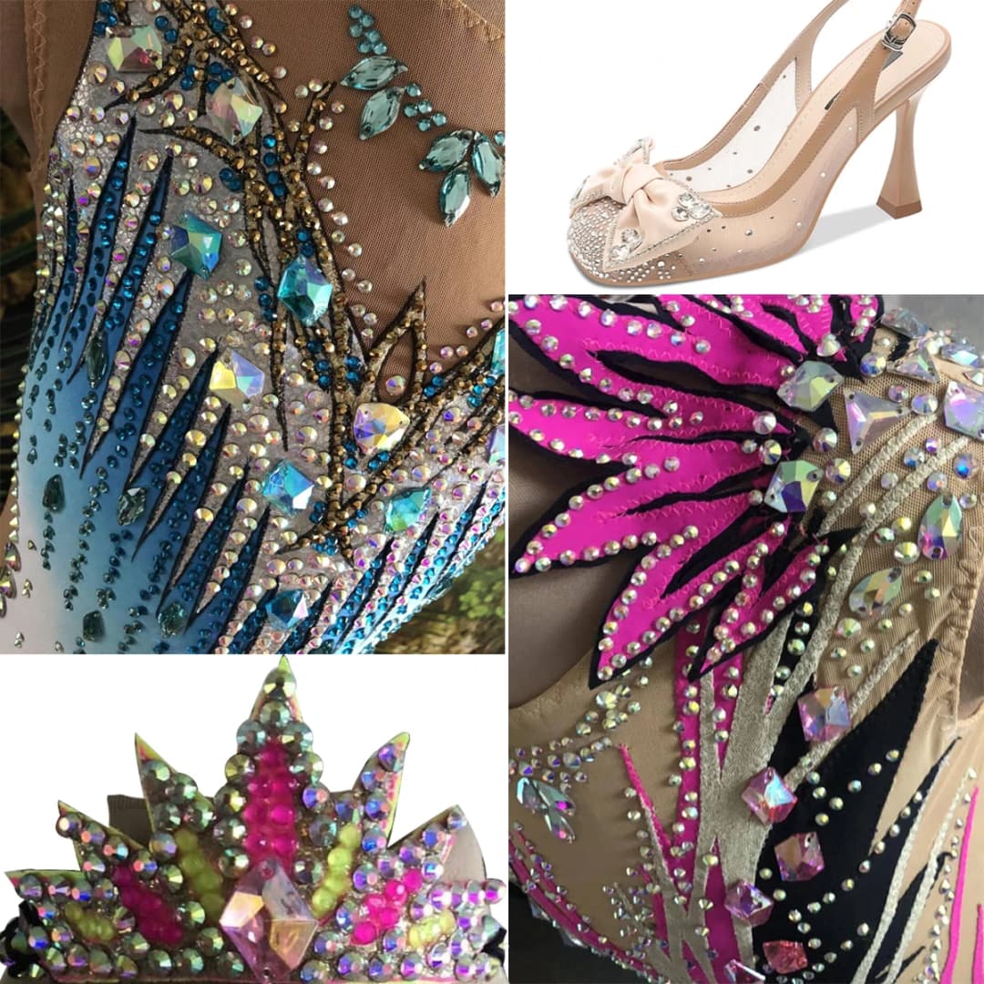 Pubrilex Galactic Shape Sew On Rhinestones Crystal Glass Flatback Chamfered Rhinestone Sewing Strass for Garment Decoration - 6